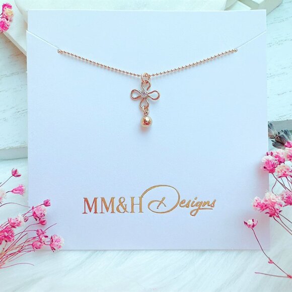 Flower Charm Necklace | Handmade in BC - Picture 2 of 4